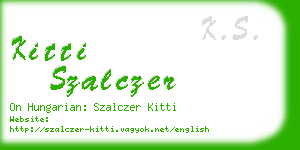 kitti szalczer business card